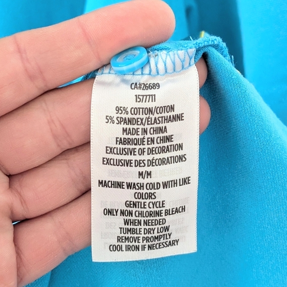 Robert Graham Aqua Blue Polo Shirt In Size M - Picture 9 of 10